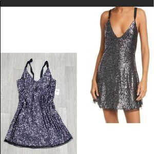 Free  People Gold Rush Mini Dress